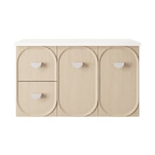 Port 900mm Wall Hung Single Vanity with Solid Surface Countertop